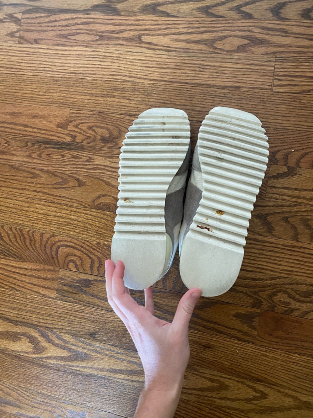 Tory Burch Beige and Cream Suede Mesh Runner Sneakers - Picture 8 of 8